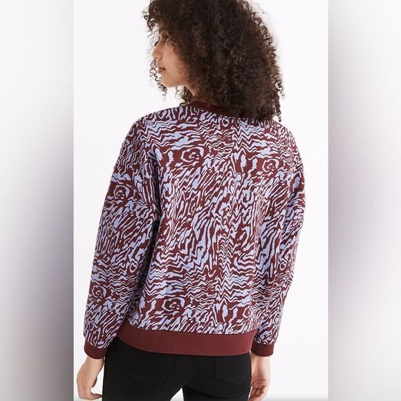 Madewell (Re)sourced Cotton Oversized Sweatshirt in Tigerized Print. NWOT. XS. - Picture 3 of 9